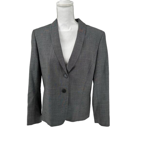 Brooks Brothers Gray Wool Two Button Blazer with Peplum Back Sz 14 - Picture 1 of 10